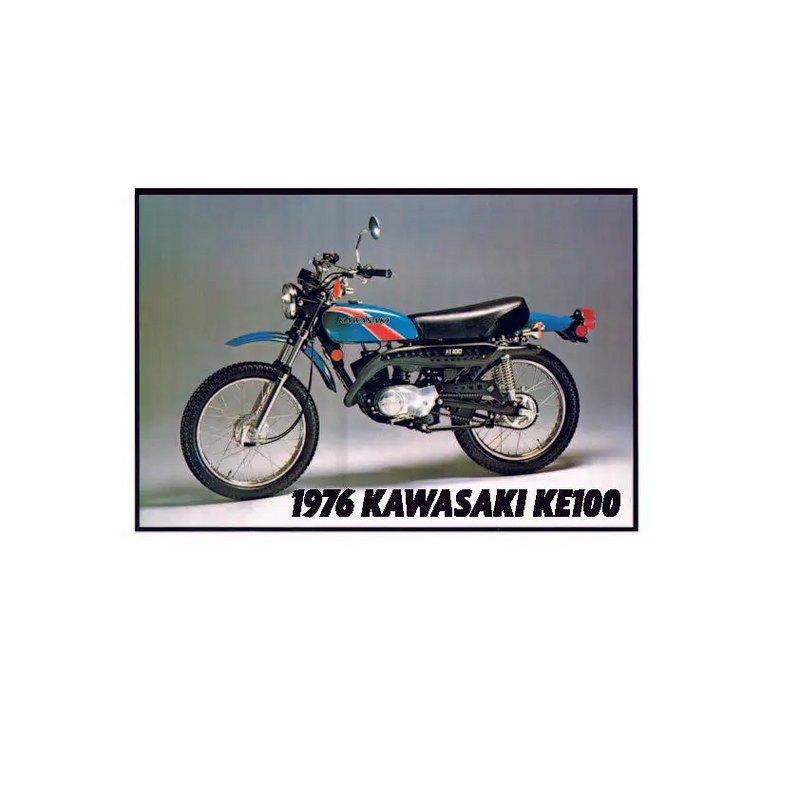 KE100 1975-1976. Red - Red - Decals