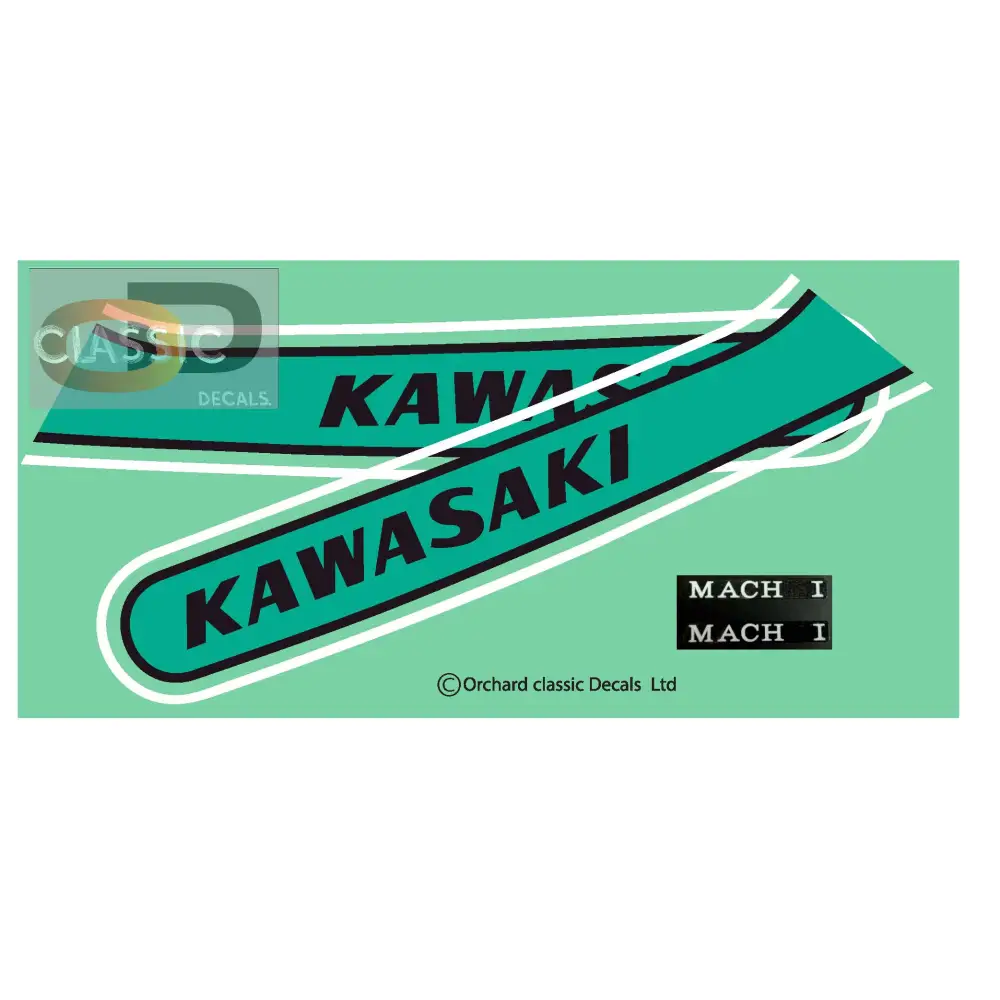 1: 1974 KAWASAKI S1B 250 - GREEN - Decals