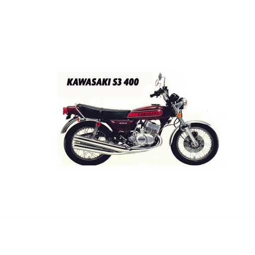 3: KAWASAKI S3 400 Candy Red & Blue colour-ways - Decals