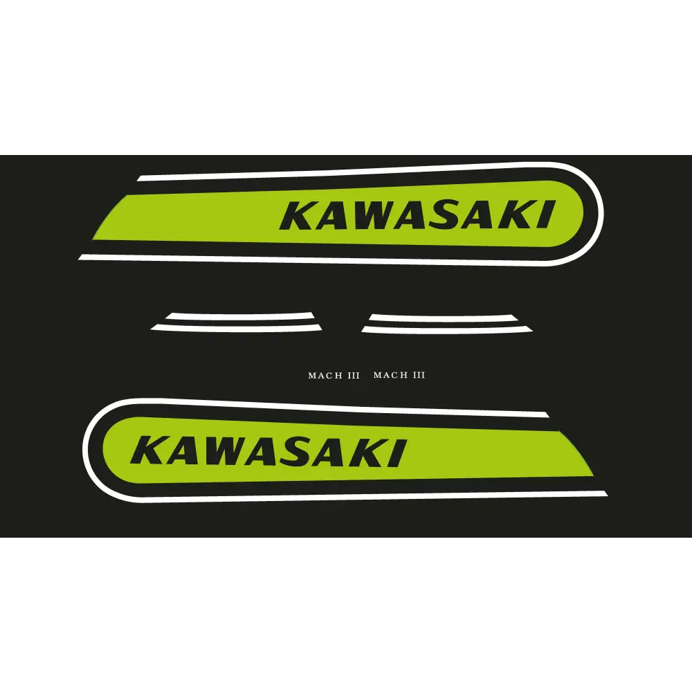 5: KAWASAKI HID 500 Green - GREEN - Vehicle Decals