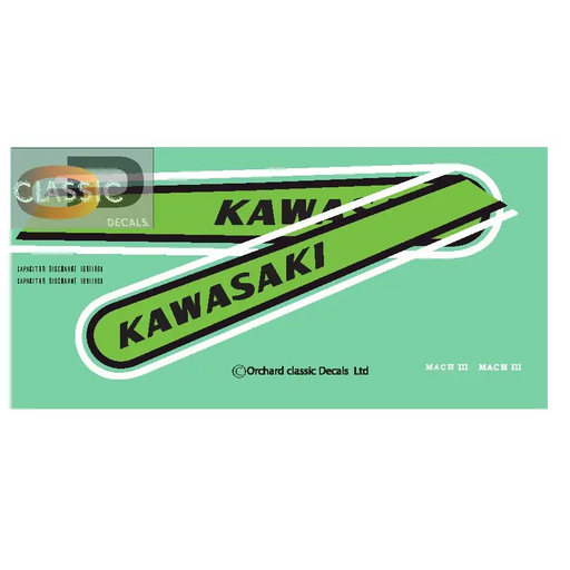 6: KAWASAKI HIE 500 Green - GREEN - Vehicle Decals