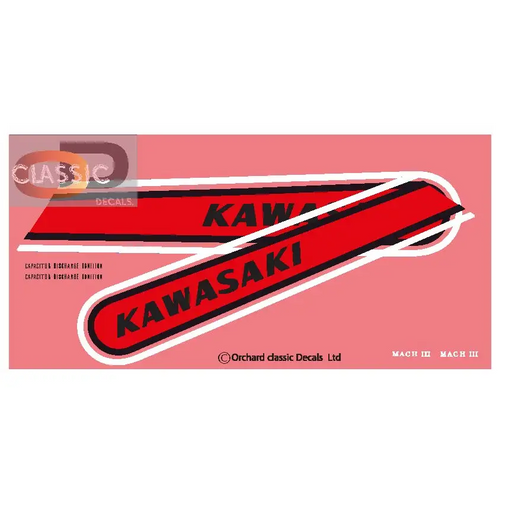 6: KAWASAKI HIE 500 RED - RED - Vehicle Decals