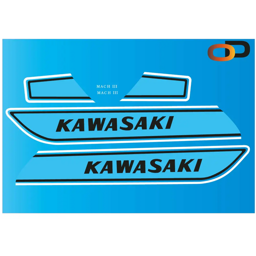 7: Kawasaki H1F 500 Decal sets Blue - Blue - Decals