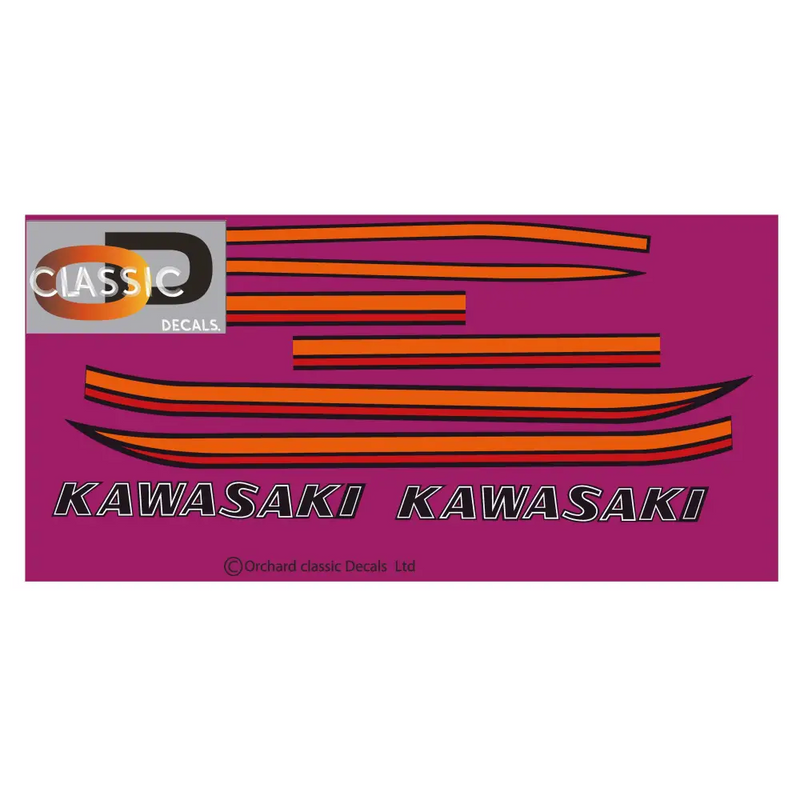 7: Kawasaki H2A 750 Candytone Purple decal sets - Orange - Decals