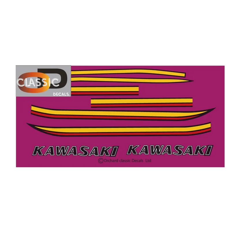 7: Kawasaki H2A 750 Candytone Purple decal sets - Yellow - Decals