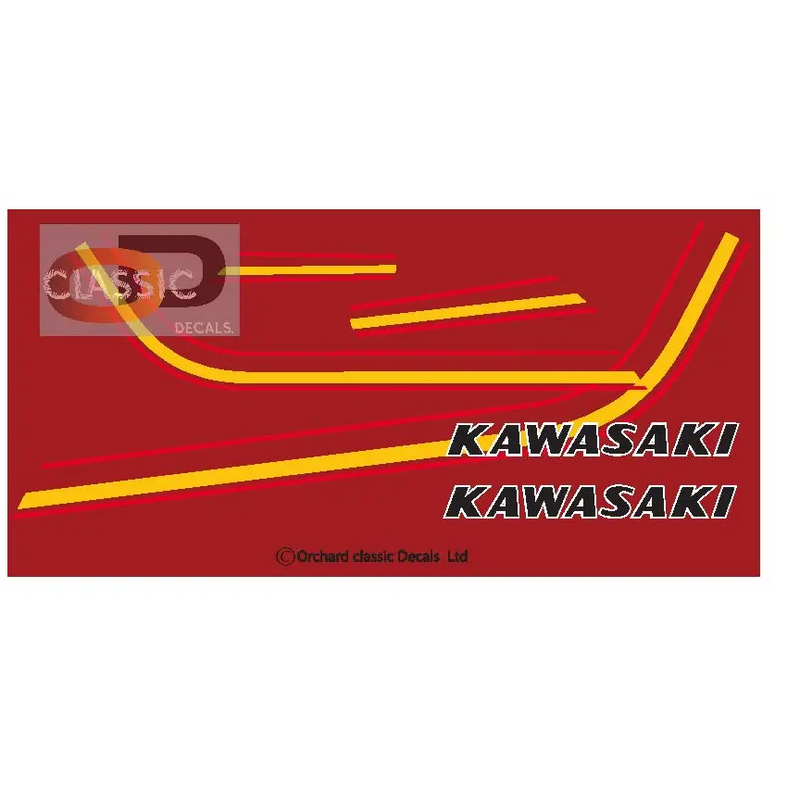 7: Kawasaki KH 500 Burgundy tank model - Burgundy - Decals