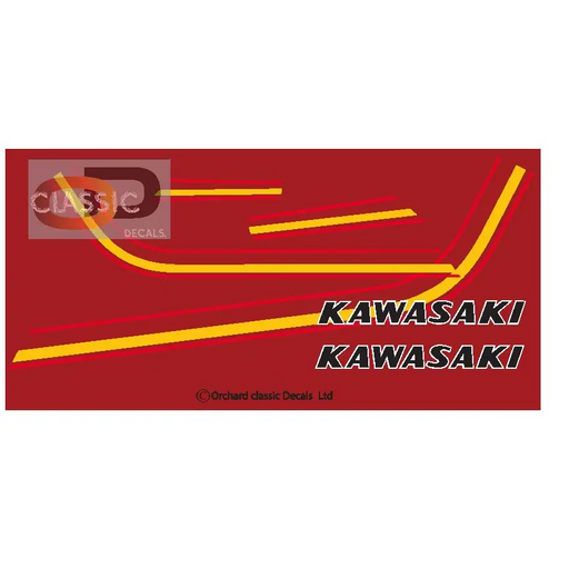 7: Kawasaki KH 500 Burgundy tank model - Burgundy - Decals