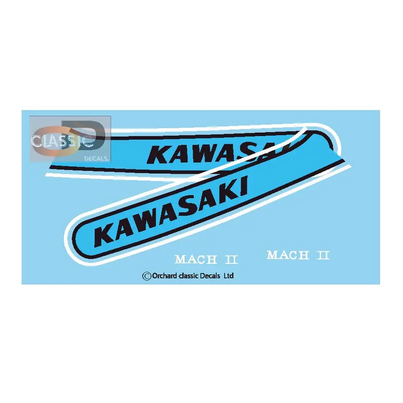 7: Kawasaki S3 400 Decal set Blue - blue - Decals