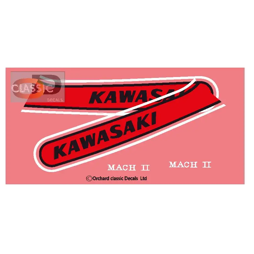 7: Kawasaki S3 400 Decal set Red - Red - Decals