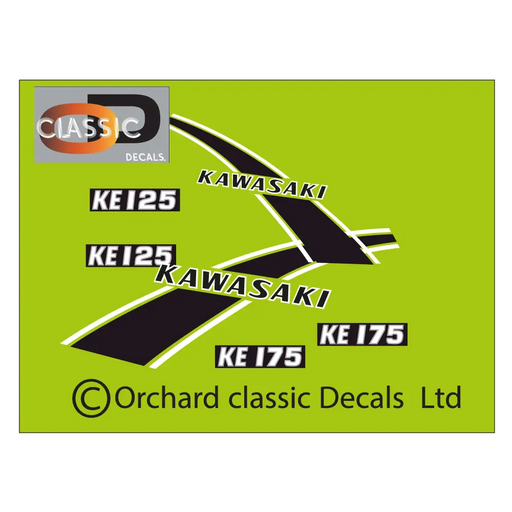 Classic Kawasaki KE 175 Decal Black decal stripe. - black - Vehicle Decals