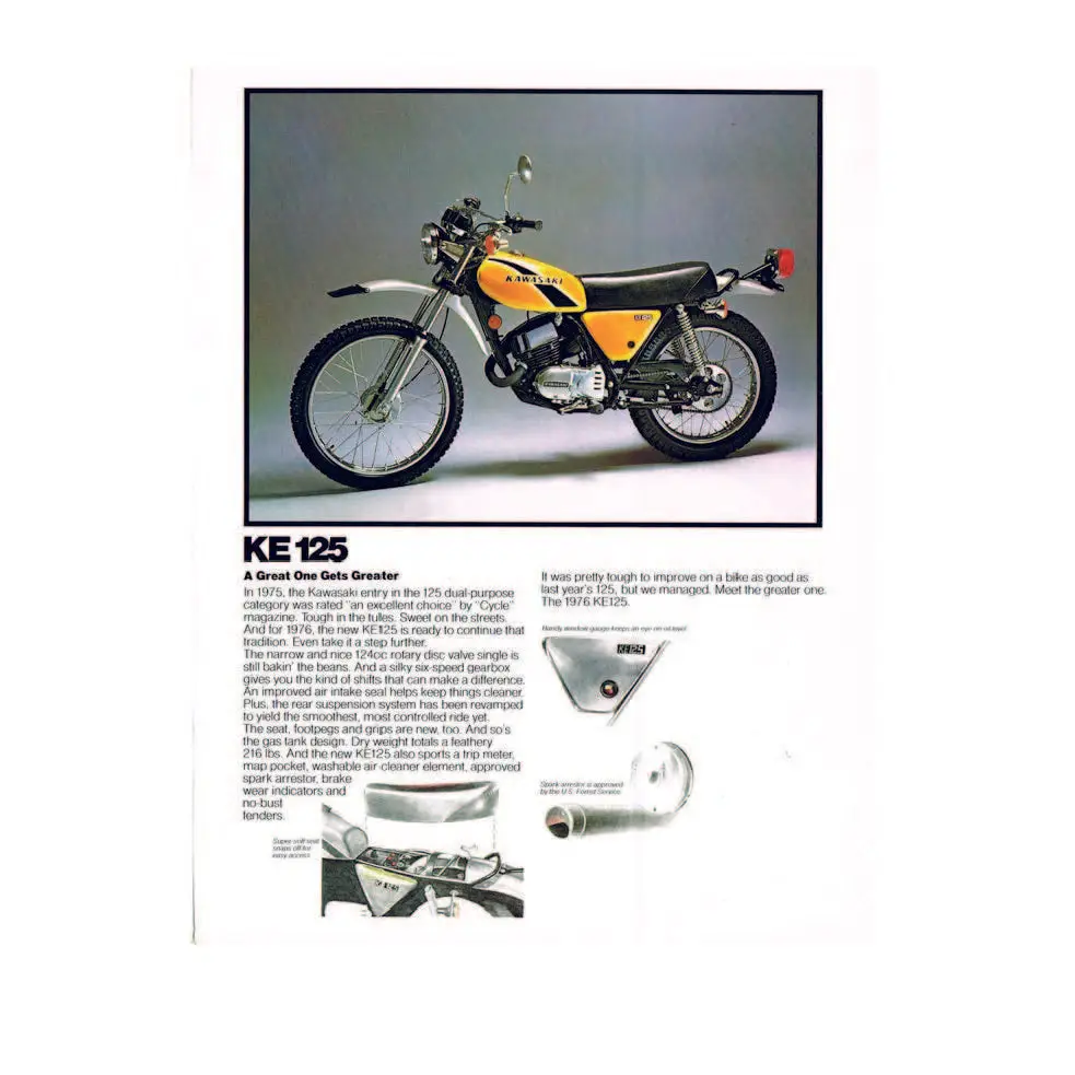 KAWASAKI KE 125/175 Black decal - BLACK - Vehicle Decals