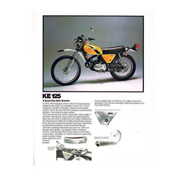 KAWASAKI KE 125/175 Black decal - BLACK - Vehicle Decals