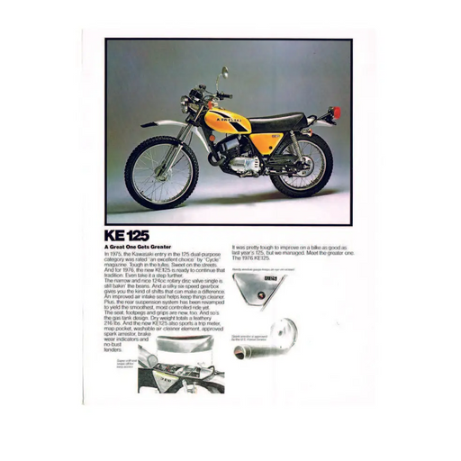 KAWASAKI KE 125/175 Black decal - BLACK - Vehicle Decals