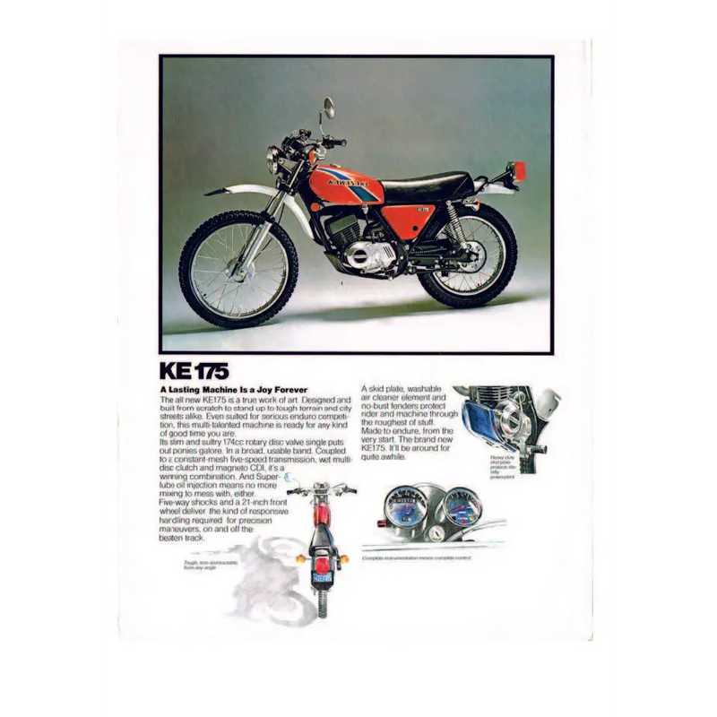 KAWASAKI KE 125/175 Blue decal - Blue - Vehicle Decals