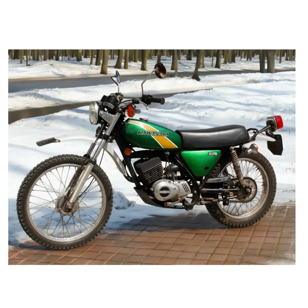 KAWASAKI KE 125/175 mustard/yellow stripe decal - yellow - Vehicle Decals