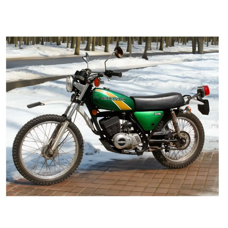 KAWASAKI KE 125/175 mustard/yellow stripe decal - yellow - Vehicle Decals