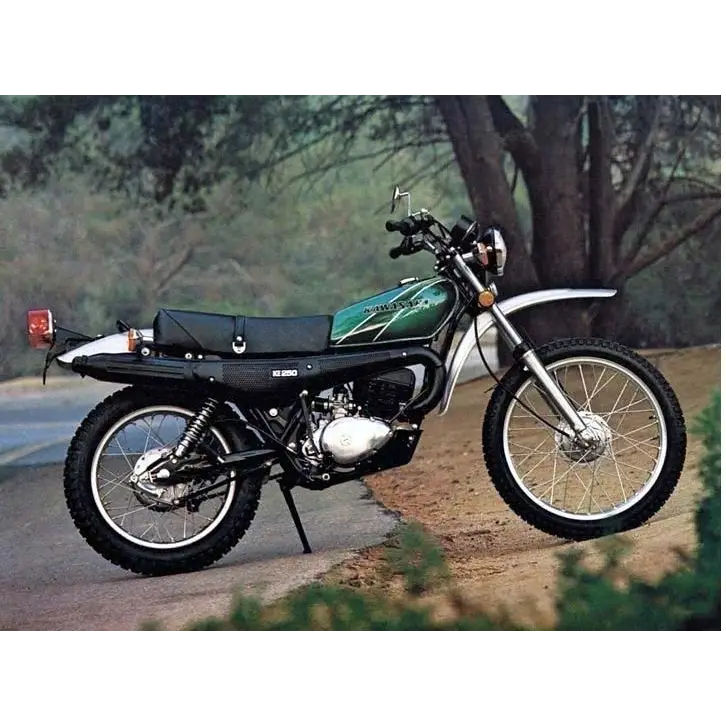 KAWASAKI KE250 1977 Green Gradient - Green - Vehicle Decals