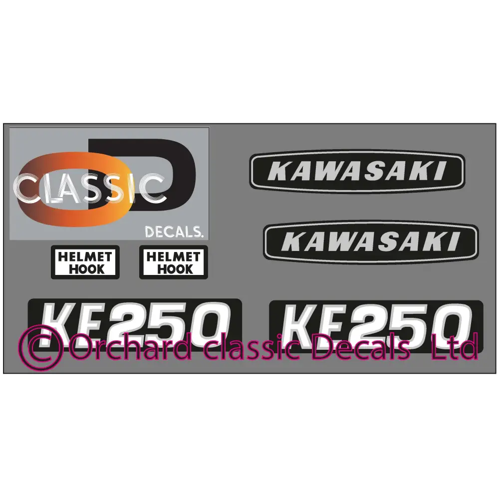 KAWASAKI KE250 1977 Green Gradient - Green - Vehicle Decals