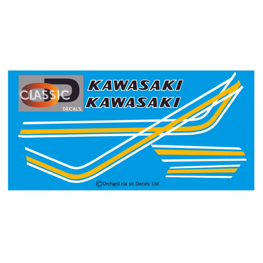 Kawasaki KH250 B1 decacal set for the Sky Blue metallic scheme - Blue