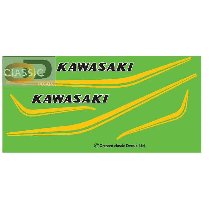 Kawasaki KH250 B3 CANDY LIME GREEN - Yellow