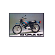 KE100 1975-1976 Blue tank model - Red - Decals