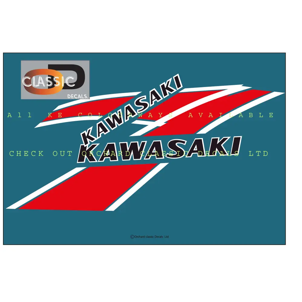 KE100 1975-1976. Red - Red - Decals