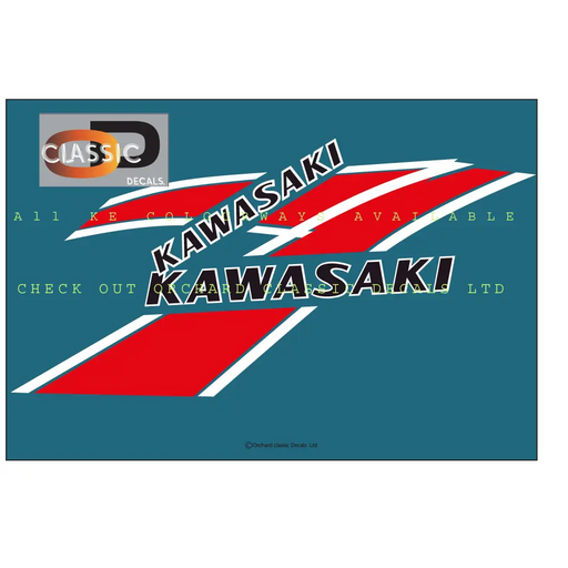 KE100 1975-1976. Red - Red - Decals