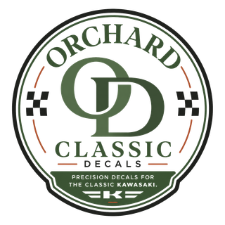 Orchard Classic Decals — precision decals for the classic Kawasaki